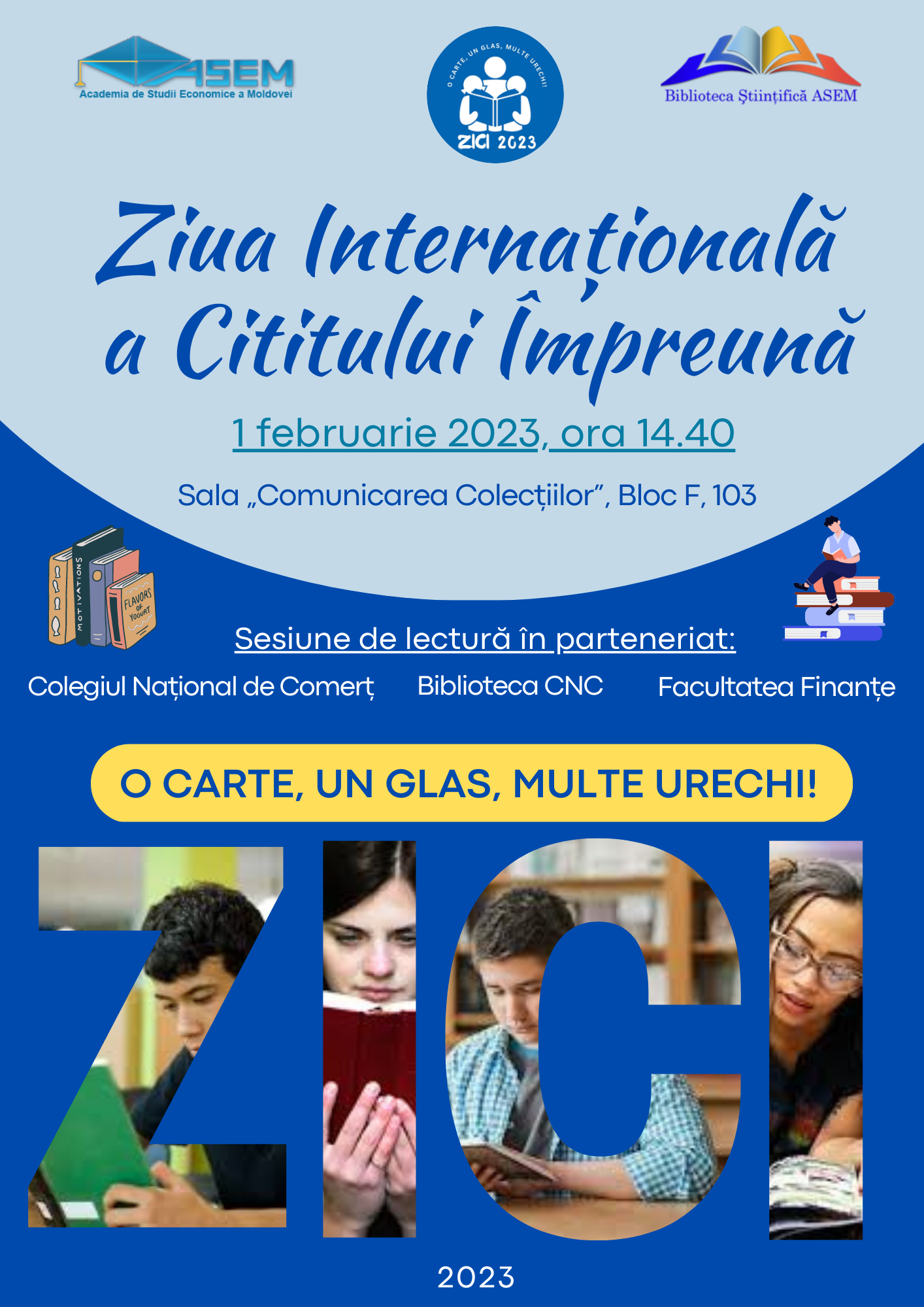 Ziua Internațională a Cititului Împreună - ZICI 2023